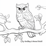 Relaxing Owl on the Branch Coloring Pages 3