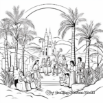 Religious Palm Sunday Coloring Pages for Sunday School 2