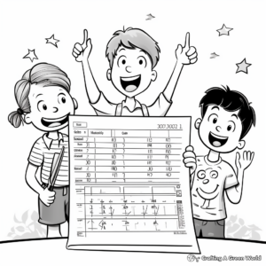 Report Card Celebration Coloring Pages 2