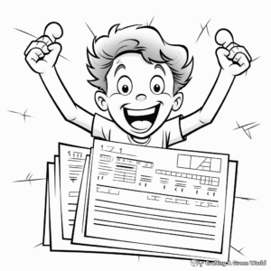 Report Card Celebration Coloring Pages 4