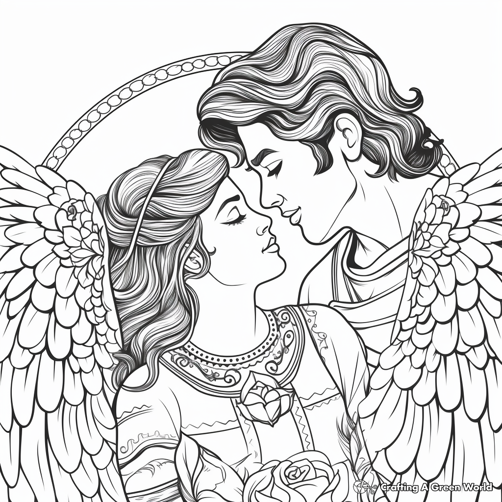 Romantic Greek Myths: Gods and Mortals Coloring Pages 4