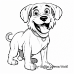 Rottweiler in Action: Guard Dog Coloring Pages 3