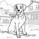 Rottweiler in Habitat: Home-Scene Coloring Pages 3