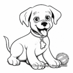 Rottweiler with Toys: Playful Scene Coloring Pages 3