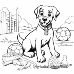 Rottweiler with Toys: Playful Scene Coloring Pages 4