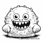 Rounded Monster Coloring Pages 1