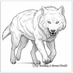 Running Arctic Wolf Coloring Pages 4
