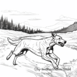 Running Greyhound Action Shot Coloring Pages 4