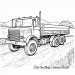 Rural Farm Flatbed Truck Coloring Pages 1