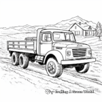 Rural Farm Flatbed Truck Coloring Pages 2