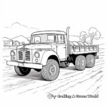 Rural Farm Flatbed Truck Coloring Pages 4