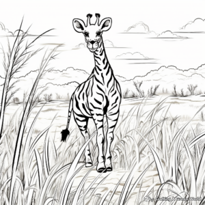Savanna Grass Coloring Pages for Safari lovers 1