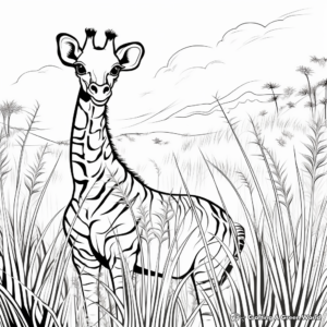 Savanna Grass Coloring Pages for Safari lovers 2