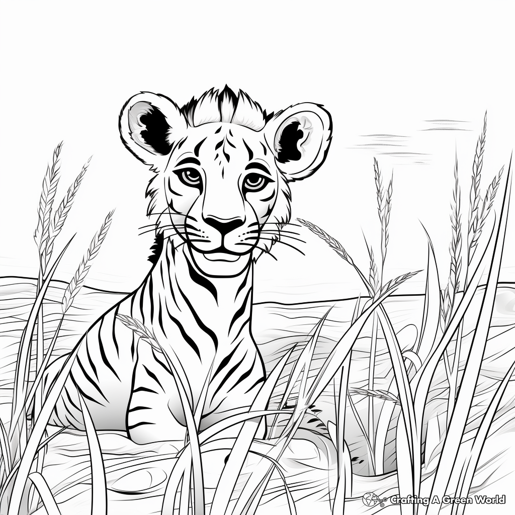 Savanna Grass Coloring Pages for Safari lovers 3