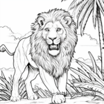 Savannah Roaring Lion Coloring Pages 3