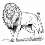 Savannah Roaring Lion Coloring Pages 4