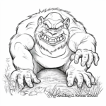Scary Giant Troll Coloring Pages 4