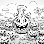 Scary Pumpkin Patch Coloring Pages 2