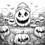 Scary Pumpkin Patch Coloring Pages 3