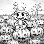 Scary Pumpkin Patch Coloring Pages 4