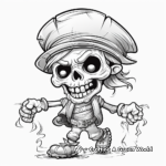 Scary Skeleton Pirate Coloring Pages 1