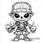 Scary Skeleton Pirate Coloring Pages 2