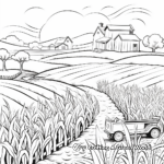 Scenic Corn Farm Coloring Pages 1