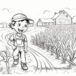 Scenic Corn Farm Coloring Pages 2
