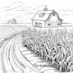 Scenic Corn Farm Coloring Pages 3