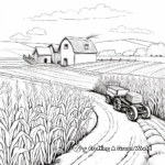Scenic Corn Farm Coloring Pages 4