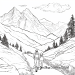 Scenic Swiss Alps Coloring Pages 1