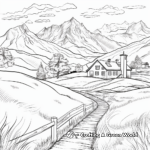 Scenic Swiss Alps Coloring Pages 4