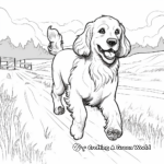 Scenic Walking Cocker Spaniel Coloring Pages 1