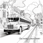 School Bus Leaving Coloring Pages 3