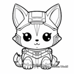 Sci-fi Inspired Kawaii Fox Coloring Pages 1