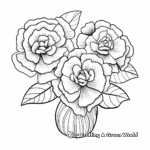 Serene Desert Rose Coloring Pages 2