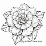 Serene Desert Rose Coloring Pages 4