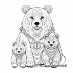 Serenity through Bear Family Coloring Pages 1