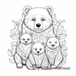 Serenity through Bear Family Coloring Pages 3