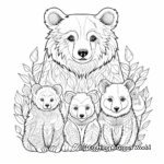 Serenity through Bear Family Coloring Pages 4