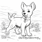 Shiba Inu in Different Seasons Coloring Pages 1