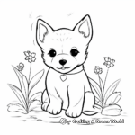 Shiba Inu in Different Seasons Coloring Pages 4