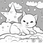 Shiba Inu in Dreamy Night Sky Coloring Pages 3