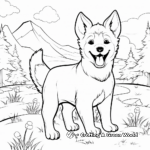 Shiba Inu in Nature Coloring Pages 3