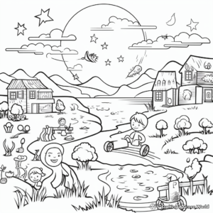 Signs of Summer: End of School Year Coloring Pages 1