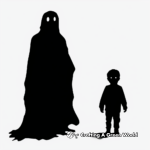 Silhouette Ghost Coloring Pages 2