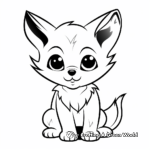 Simple Baby Fox Coloring Pages for Toddlers 2