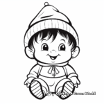 Simple Baby Gnome Coloring Pages for Children 4
