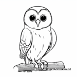 Simple Barn Owl Coloring Pages for Kids 2