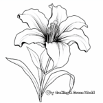 Simple But Cute Easter Lily Coloring Pages 3